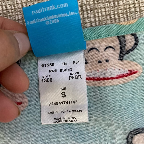 Paul Frank Scrub Top Julius w Braces Long Sleeve C - Picture 10 of 10